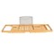 Bathtub Caddy Tray Crafted Bamboo Bath Tray Table Extendable Reading Rack Tablet Phone Holder